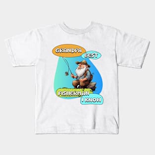 Grandpa Best Fisherman Kids T-Shirt